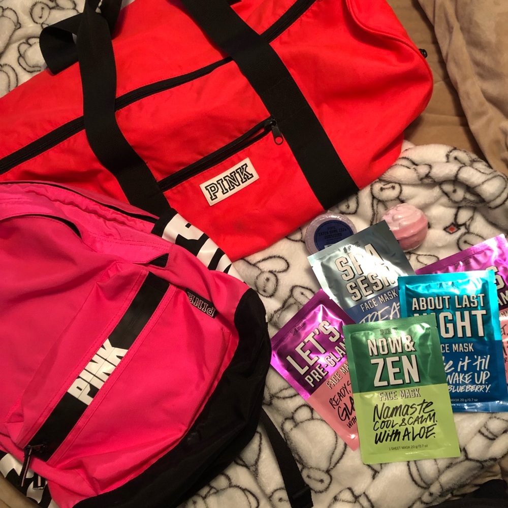 VS PINK Duffle bag,skincare